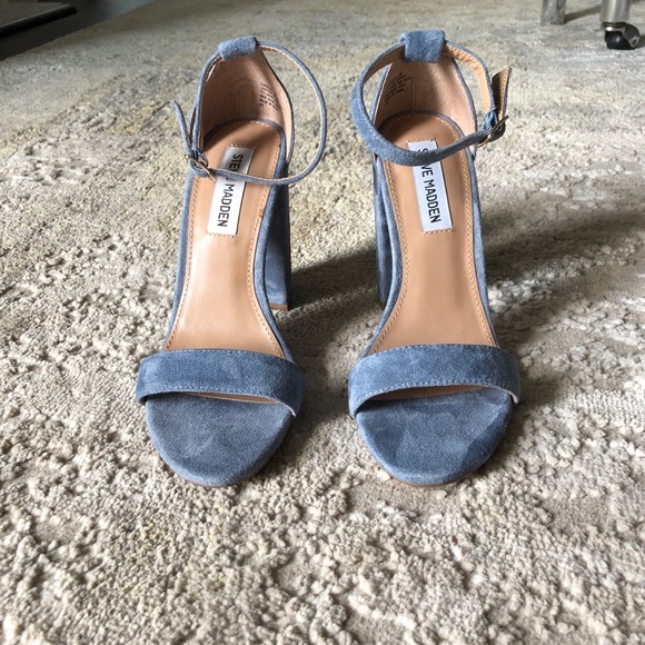 steve madden blue block heel